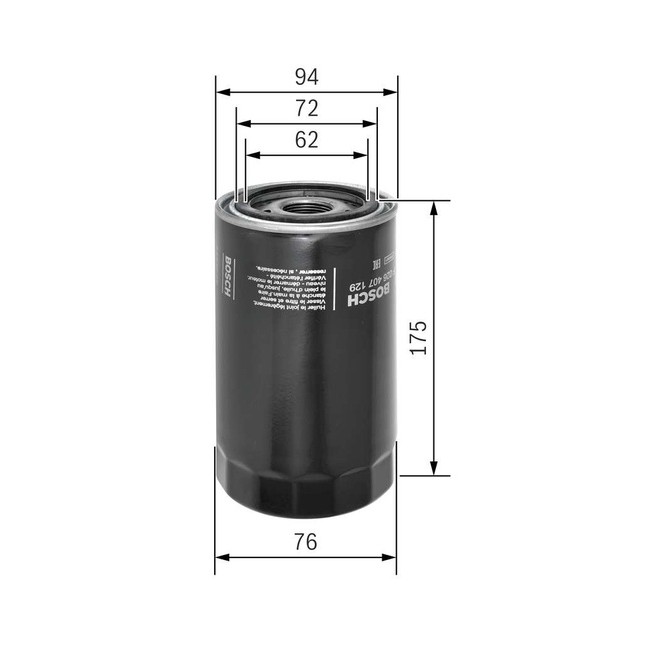 FILTRU ULEI DAF 45-65 01R-,IV.TECTOR 00R- BOSCH